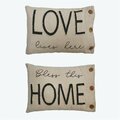 Youngs Canvas Throw Pillows, Assorted Color - 2 Piece 21983